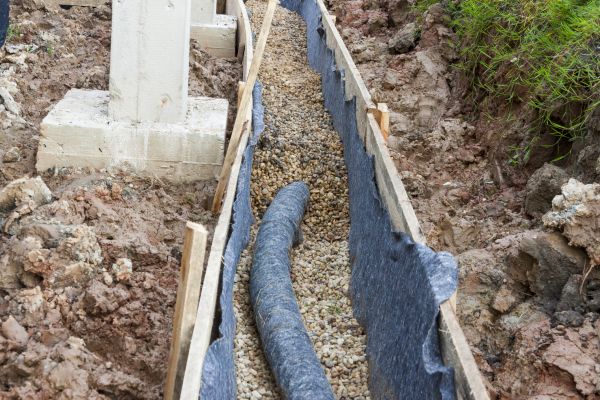 French Drain Installation in Norman